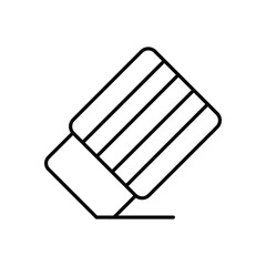 Eraser icon isolated on a white background. Vector illustration.