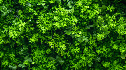Vibrant Green Leaves in a Natural Pattern
