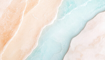 Fototapeta premium Smooth and mesmerizing water texture with blend of soft peach and aqua tones, creating serene and calming atmosphere. Ideal for backgrounds and design projects