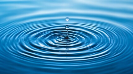 Background of rippled pattern of clean water in a blue