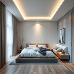 Fototapeta premium modern bedroom interior