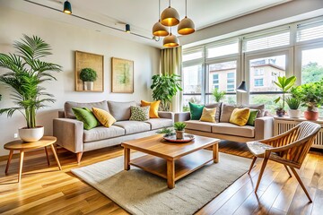 Modern Minimalist Living Room Interior Design - Cozy & Bright Space