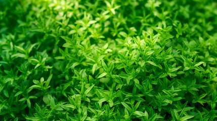 Vibrant Green Leaves in a Natural Pattern
