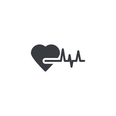 Heart pulse vector icon