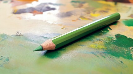 Naklejka premium Green pencil