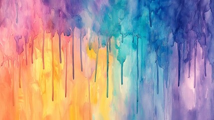 Fototapeta premium Watercolor drips Abstract painting Oil on canvas Background texture