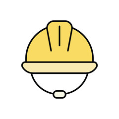 Hard Hat icon isolated on a white background. Vector illustration.