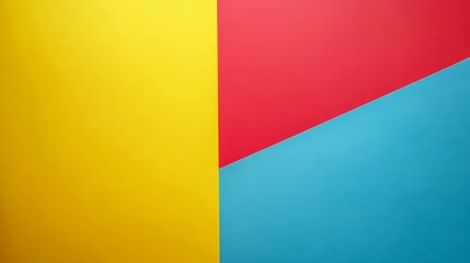Fototapeta premium Yellowblue and red papers backgroundConcept of primary colors
