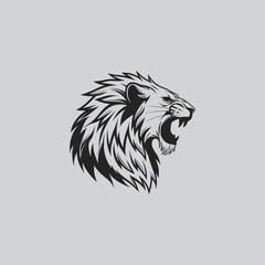 Wild Lion Head Vector Art for Branding and Sports vector logo