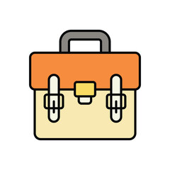 Briefcase icon isolated on a white background. Vector illustration.