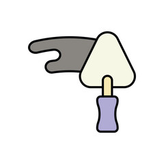Trowel  icon isolated on a white background. Vector illustration.