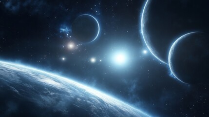 Fototapeta premium One of phases of development of a civilization in the next galaxy