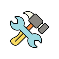 Tool icon isolated on a white background. Vector illustration.