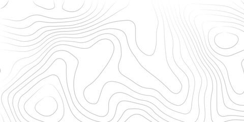 Geography landscape Topo contour map on white background, Topographic contour lines. Seamless pattern with lines Topographic map. Geographic mountain relief diagram line wave carve pattern. 