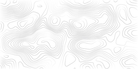 Abstract black and white topographic contours lines of mountains. Topography map art curve drawing. vector illustration. wave Line topography map contour background .background