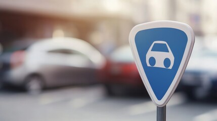 Car parking eco electric icon set. Parking and traffic signs isolated on white background. Map parking pointer. Vector