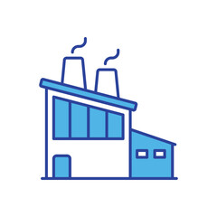 Factory icon isolated on a white background. Vector illustration.