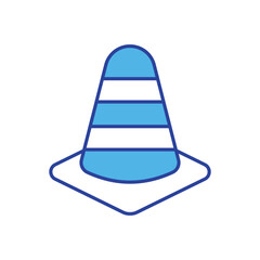 Traffic Cone icon isolated on a white background. Vector illustration.
