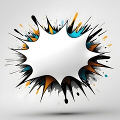 Obraz premium Dynamic color explosion abstract art graphic design digital environment vibrant viewpoint creative concept