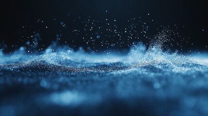 Gleaming scattered light particles creating a shimmering effect with ample space for bold text.