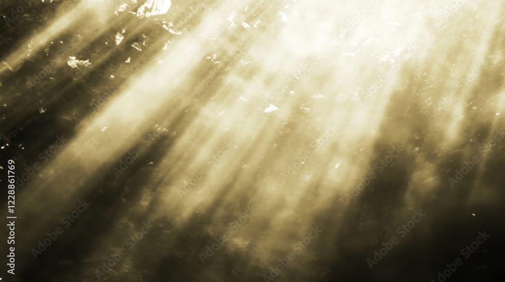 Fototapete gleaming sharp light scattered across a neutral surface, creating a luminous background for graphic 