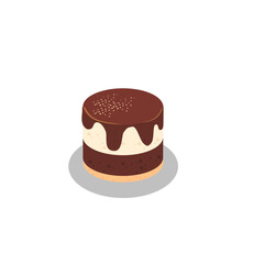 cake with chocolate