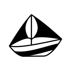 Sailboat, yacht, boat, linear icon. Line with editable stroke vector illustration, pictogram isolated on white background. color editable