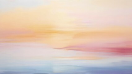 Fototapeta premium Abstract horizon line with layers of soft, pastel colors rising and falling, creating a soothing breathing rhythm, AI generated