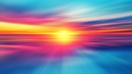 Abstract sunset sky and ocean nature background with blurred panning motion