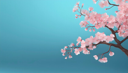 春満開の桜の花　青空の背景　入学・入社・新年度・の背景　