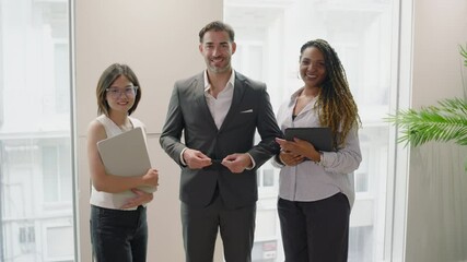 In a modern office, a diverse group of skilled professionals collaborates, embodying teamwork and innovation to achieve success and sustainable growth for a brighter future for all