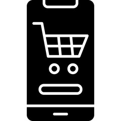 Mobile Shopping icon single vector illustration