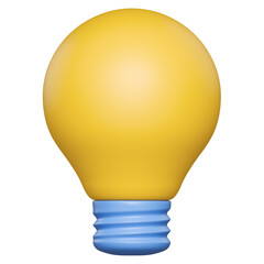 Stylized light bulb. Isolated on transparent background