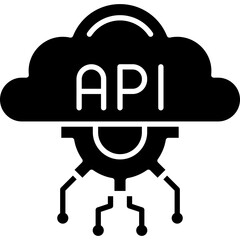API icon single vector illustration