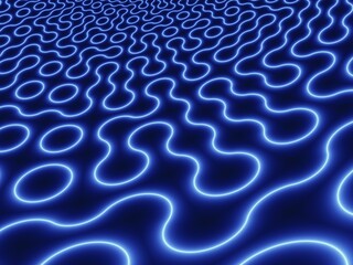 Blue curve pattern