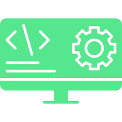 Software Developer icon single vector illustration