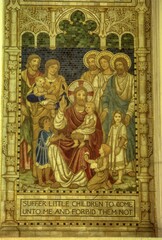 Fototapeta premium Florentine frescoes in St. Pauls Cathedral in Kolkata or Calcutta, West Bengal, India, Asia
