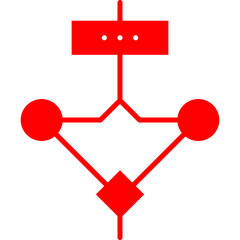 Flowchart icon single vector illustration