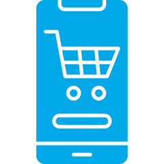Mobile Shopping icon single vector illustration