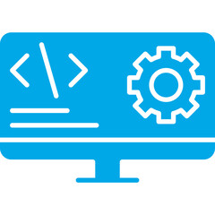 Obraz premium Software Developer icon single vector illustration