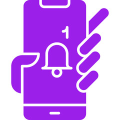 Holding Smartphone icon single vector illustration