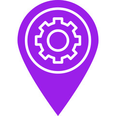 Location Settings icon single vector illustration