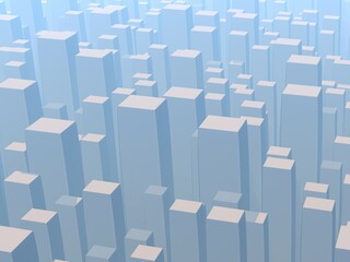 Skyscrapers, abstract, 3D illustration