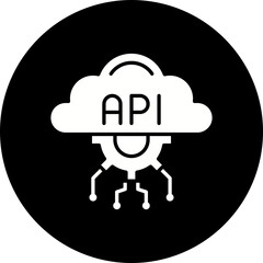 API icon single vector illustration