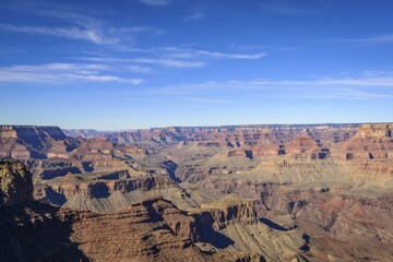 Canyon landscape, gorge of the Grand Canyon, eroded rocky landscape, South Rim, Grand Canyon National Park, Arizona, USA, North America
