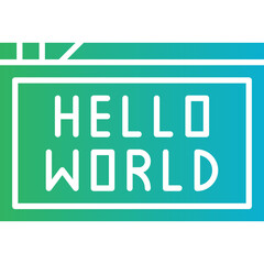 Hello World Program icon single vector illustration