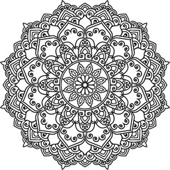 floral mandala pattern. islamic, arabic, indian and asian ornament vector.