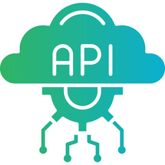 API icon single vector illustration