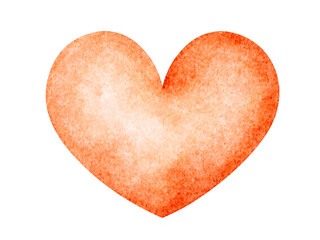 Fototapeta premium Watercolor pastel heart illustration isolated on white