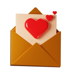 Love Letter 3D Illustration